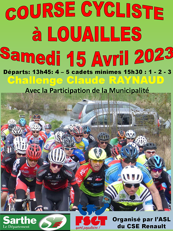 AFFICHE Course cycliste Louailles 2023